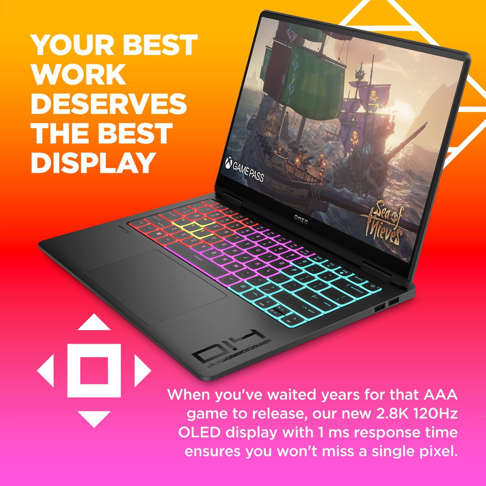 HP Omen Transcend 14 | Ultra 9 185H | RTX 4070 8GB | 32GB DDR5 | 1TB SSD | 2.8K OLED | RGB | Win 11 | LIKE NEW + HyperX Cloud III – Image 9