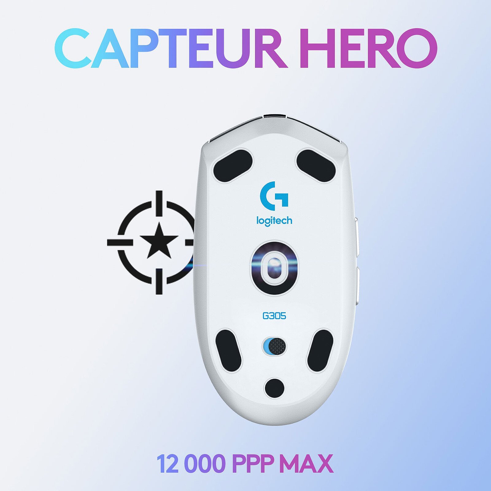 Logitech G305 Lightspeed Wireless Gaming Mouse (Blanc) - Image 5