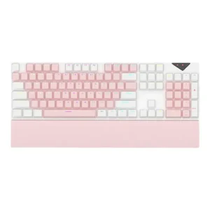 NOVA K300 (Blanc/Rose) NK104 – Clavier Mécanique Style Pastel