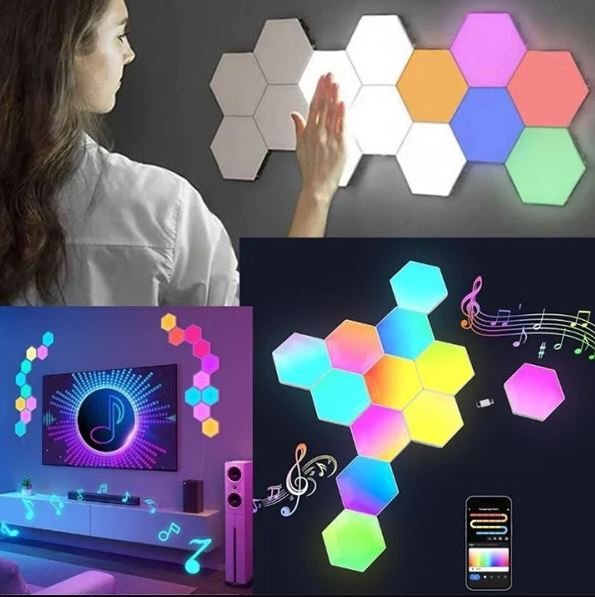 SMART HEXAGON LIGHTS 6 PCS